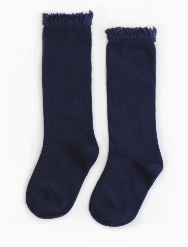 Little Stocking Co. Lace Top Knee High MULTIPLE COLORS!