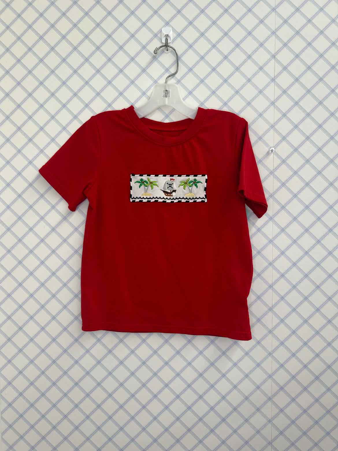 Boutique-Applique Child Size 6/7 Short Sleeve