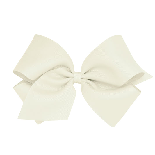 Wee Ones Bow Size King Grosgrain WHT White Bows