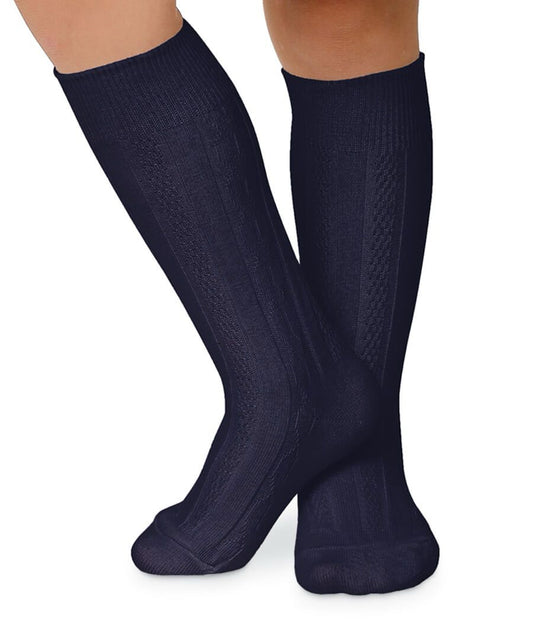 Jefferies Cable Knit Knee High Socks