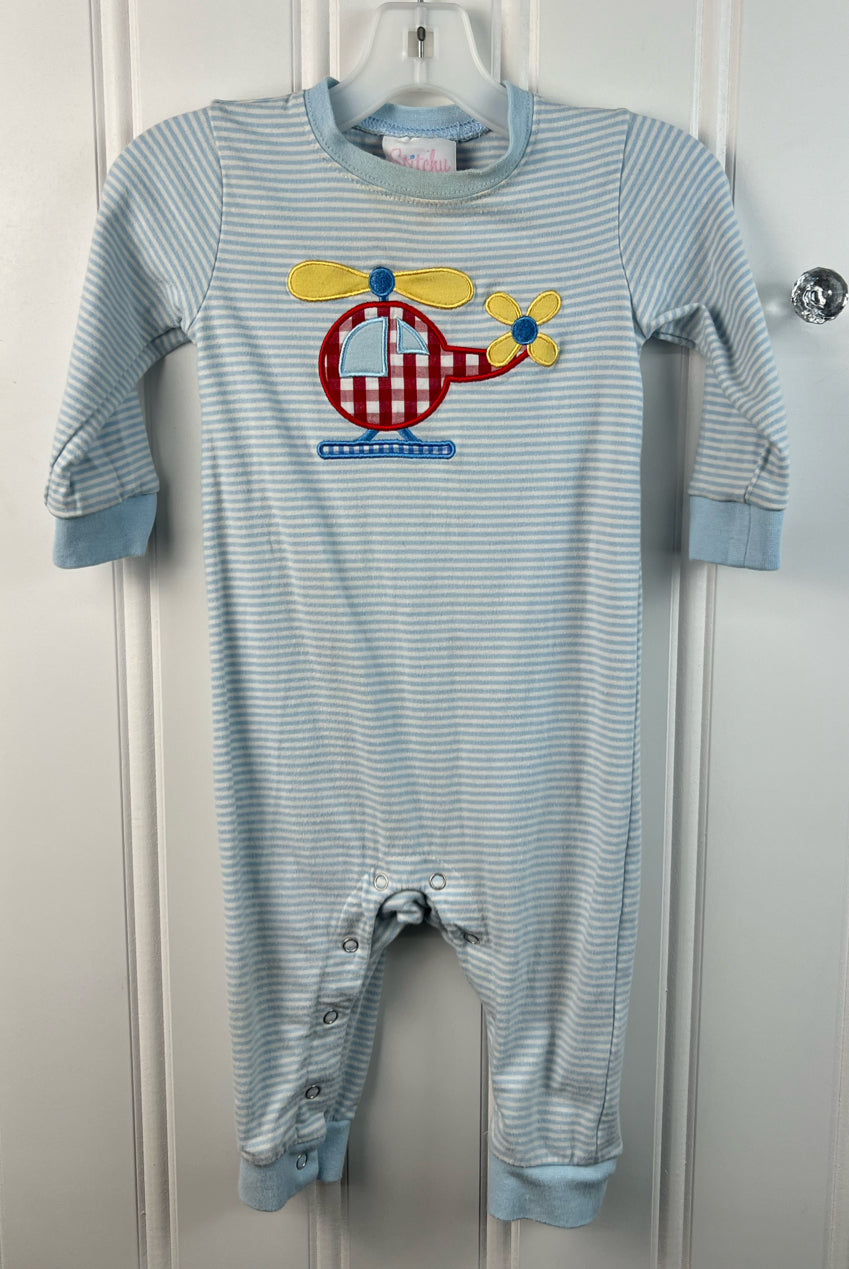 Stitchy Fish Child Size 12 Months Rompers