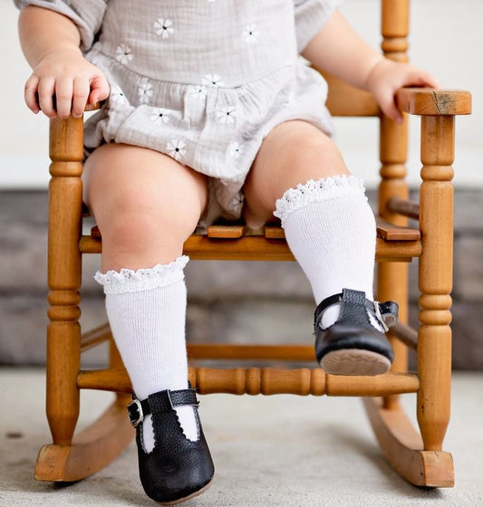 Little Stocking Co. Lace Top Knee High MULTIPLE COLORS!