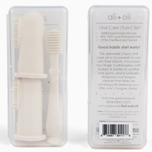 Ali + Oli Baby Finger Tootbrush/Tongue Scraper