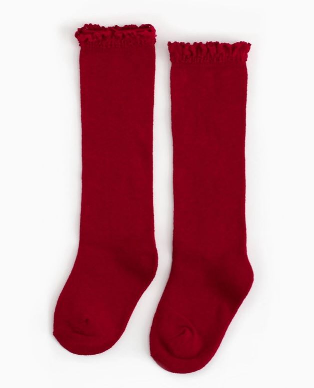 Little Stocking Co. Lace Top Knee High MULTIPLE COLORS!