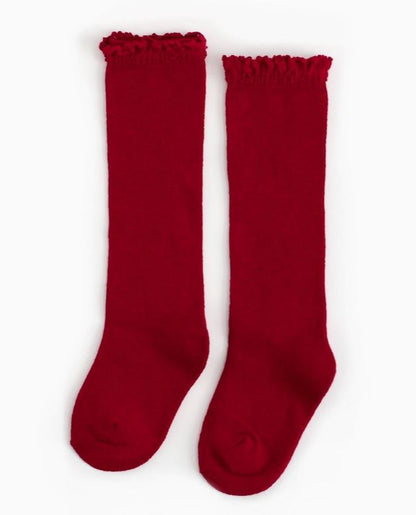 Little Stocking Co. Lace Top Knee High MULTIPLE COLORS!