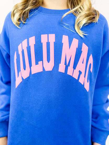 Lulu Mac Royal/Pink Crewneck