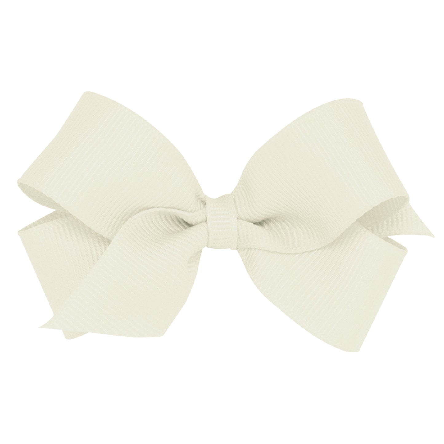Wee Ones Bow Size Mini King Grosgrain WHT  White Bows