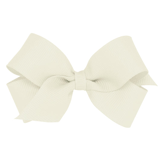 Wee Ones Bow Size Mini Grosgrain WHT  White Bows