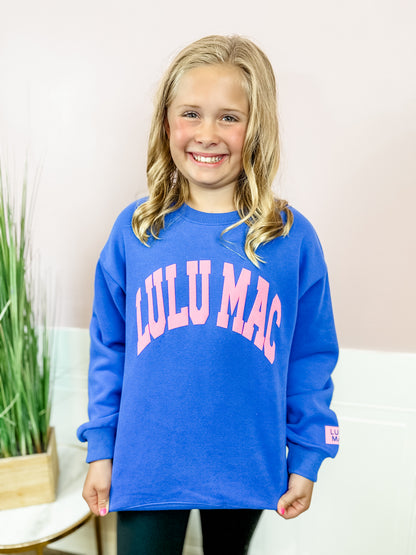 Lulu Mac Royal/Pink Crewneck