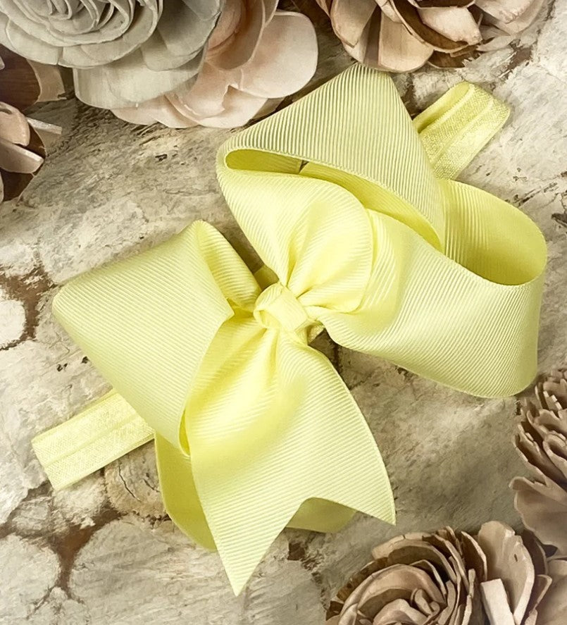 The Hair Bow Co. LYL  Light Yellow Bows