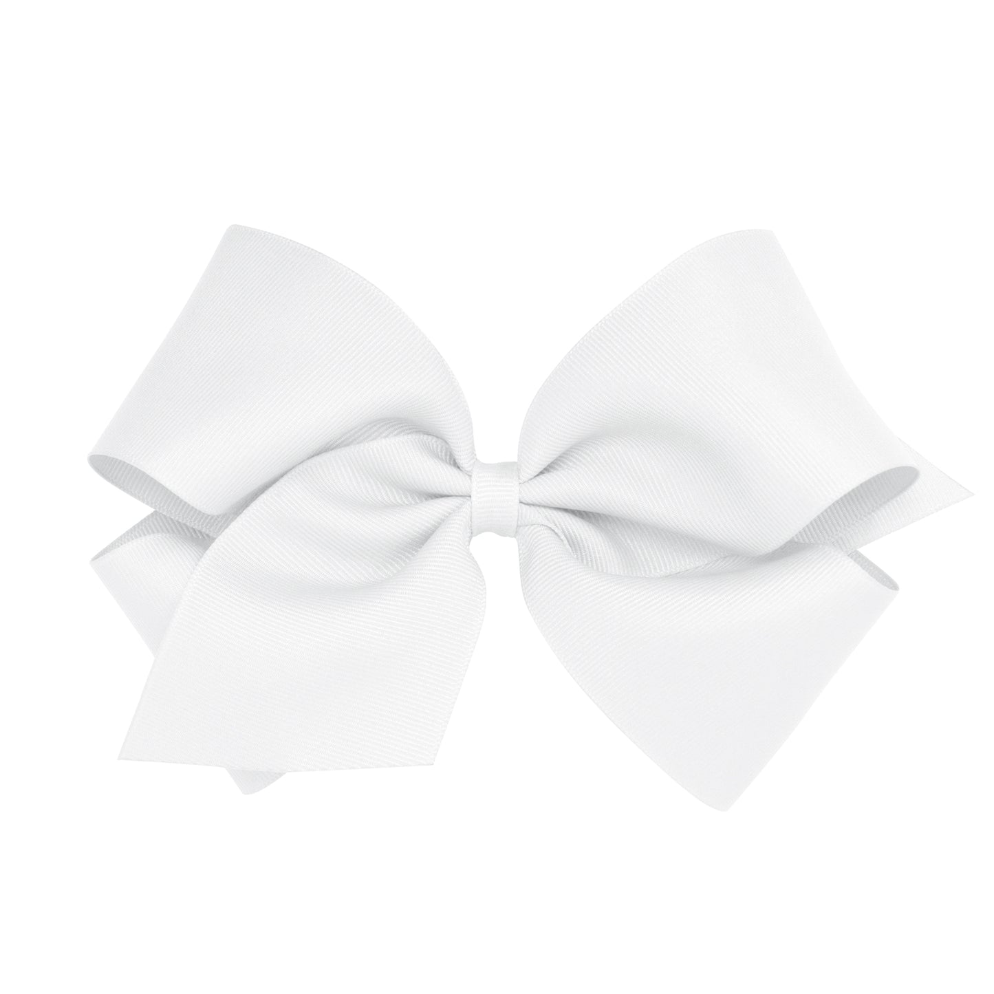 Wee Ones Bow Size King Grosgrain WHT  White Bows