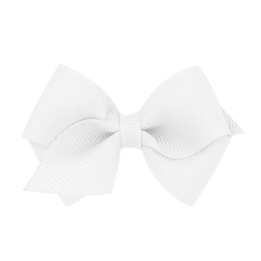 Wee Ones Bow Size Wee Grosgrain WHT  White Bows