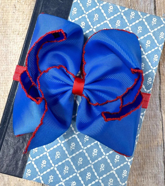The Hair Bow Co. Royal Blue with Red Bows