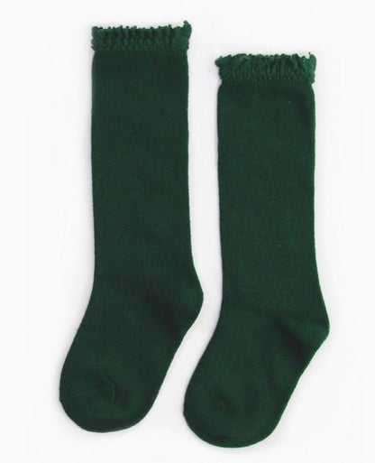 Little Stocking Co. Lace Top Knee High MULTIPLE COLORS!