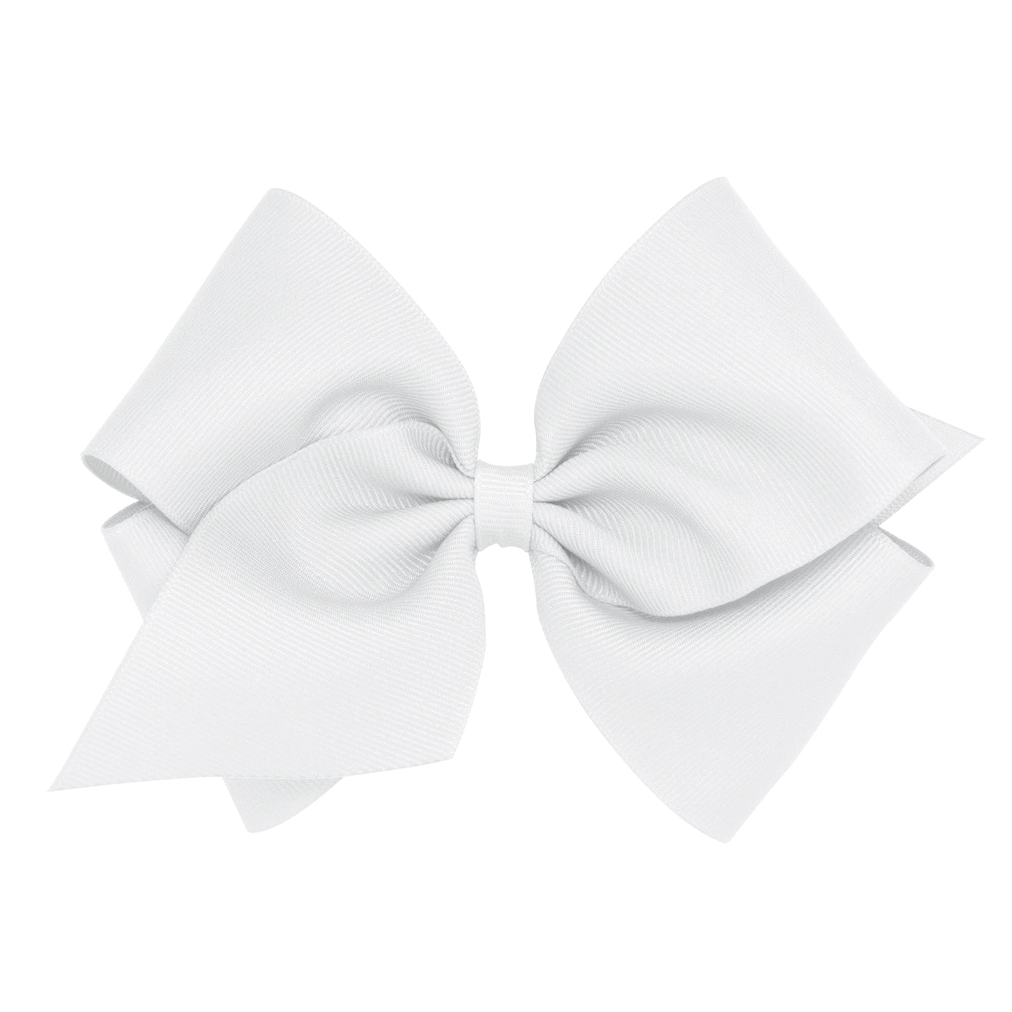 Wee Ones Bow Size Mini King Grosgrain WHT  White Bows